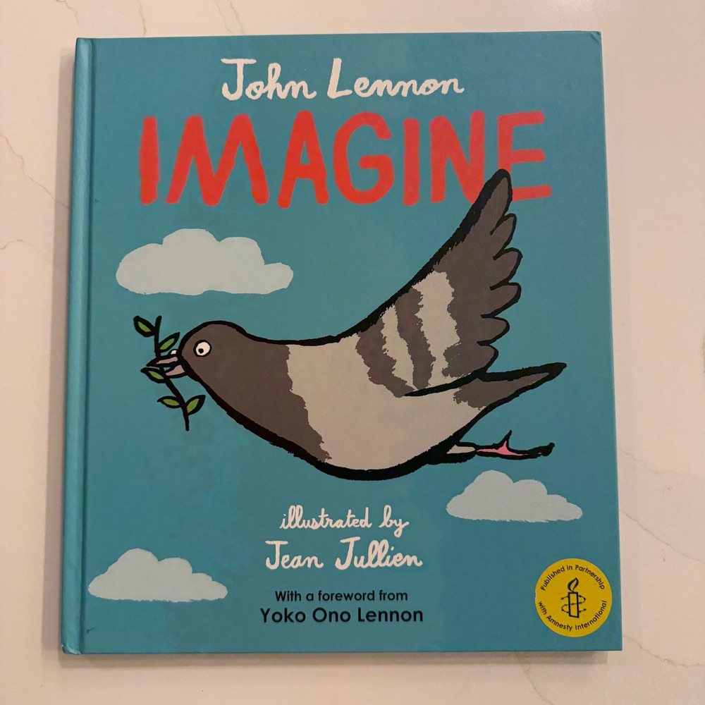 Imagine John Lennon Jean Jullien Hardcover Childrens Book Amnesty International
